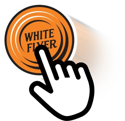 Finger tapping on white flyer target